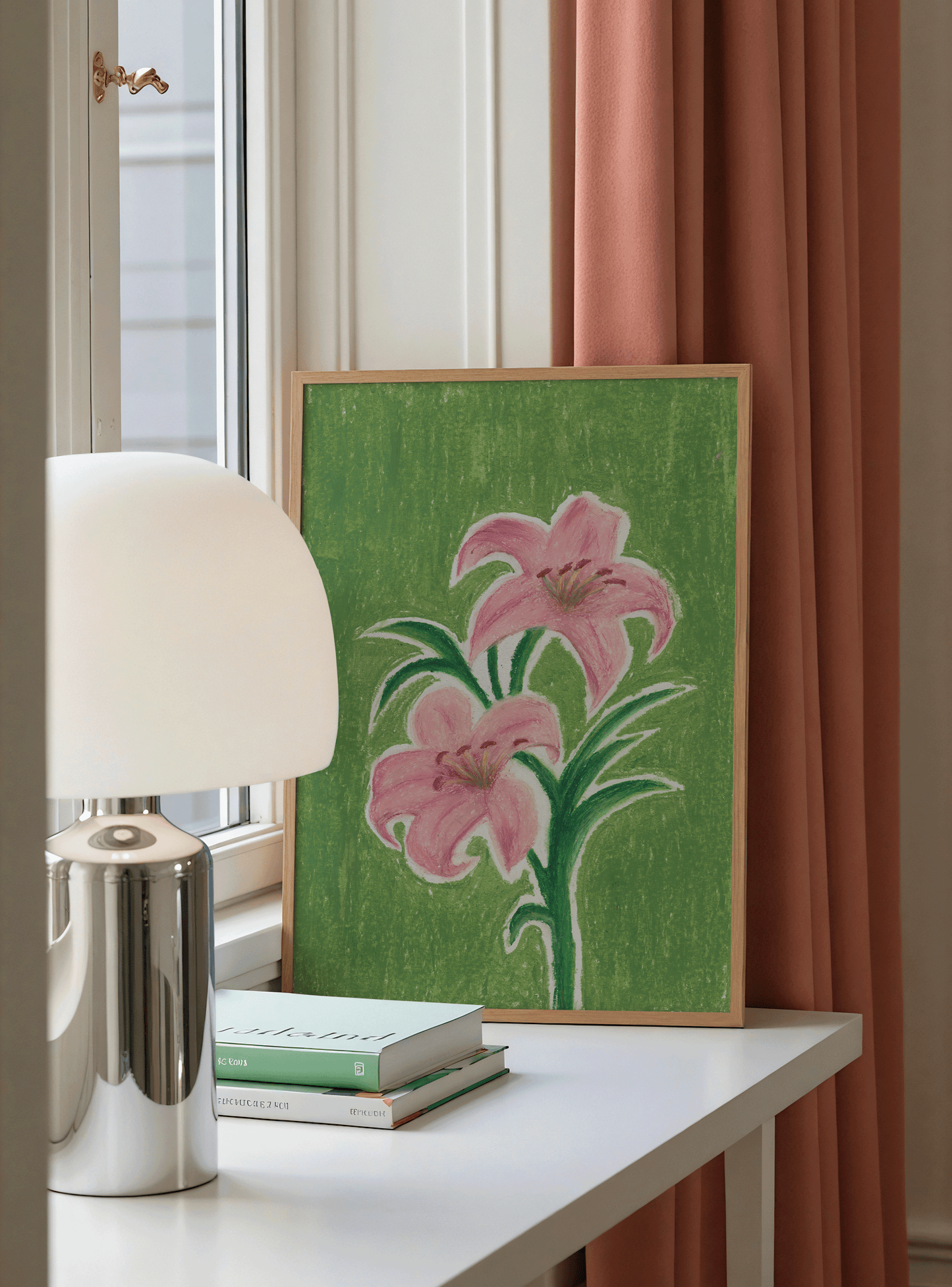 Oil Pastel Lily Print