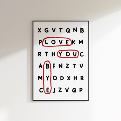 Love You Bye Print - Refined Spaces