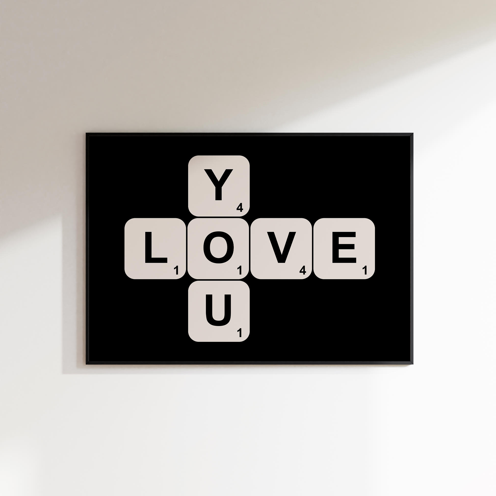 Love You Scrabble Print - Refined Spaces 