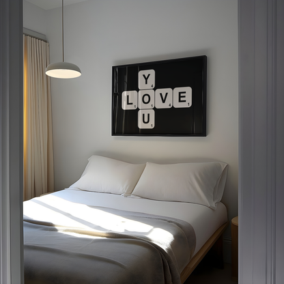 Love You Scrabble Print - Refined Spaces 