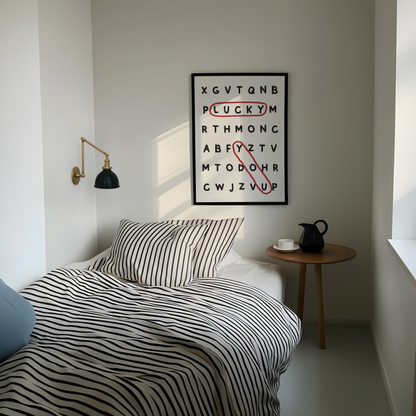 Lucky You - Wordsearch Print - Refined Spaces 