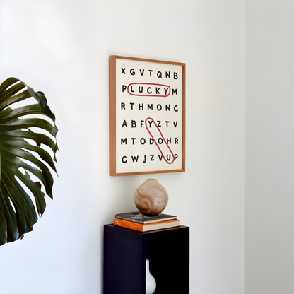 Lucky You - Wordsearch Print - Refined Spaces 