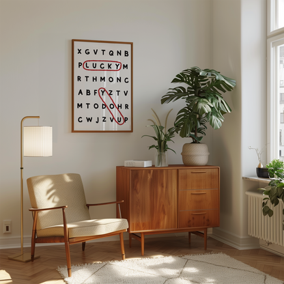 Lucky You - Wordsearch Print - Refined Spaces 