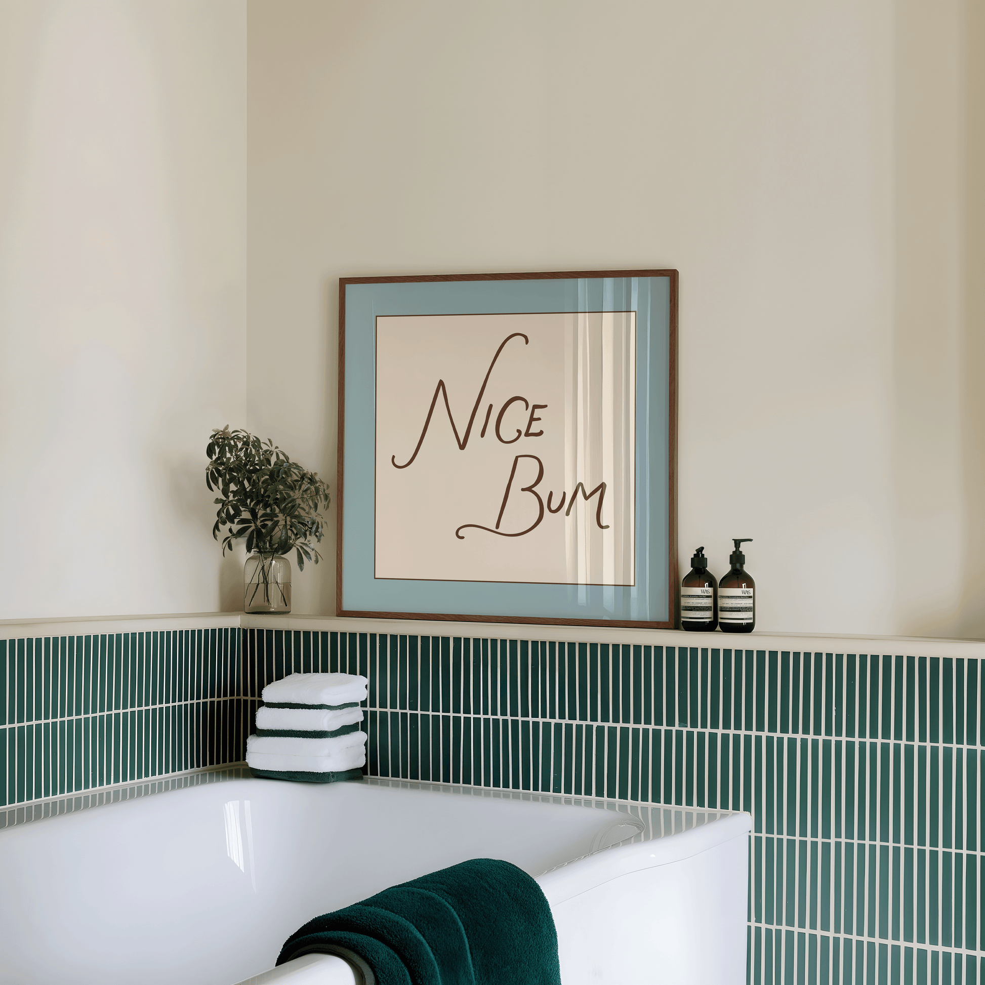 Nice Bum Square Print - Refined Spaces 