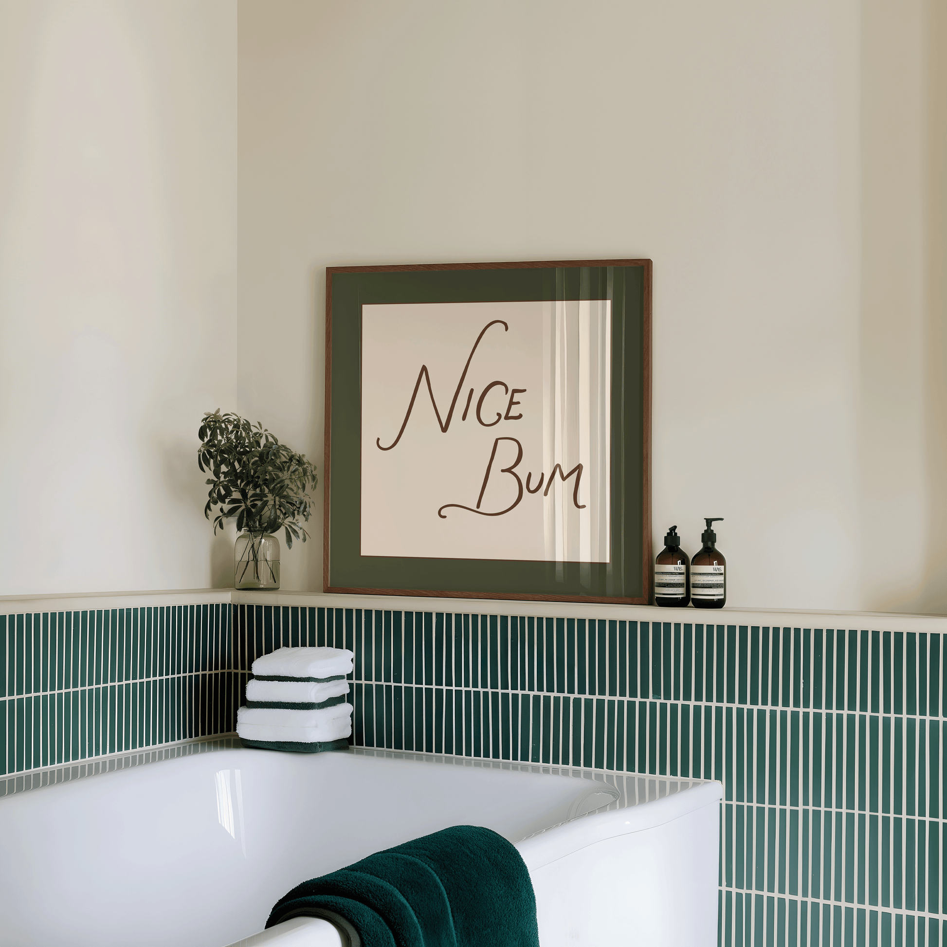 Nice Bum Square Print - Refined Spaces 