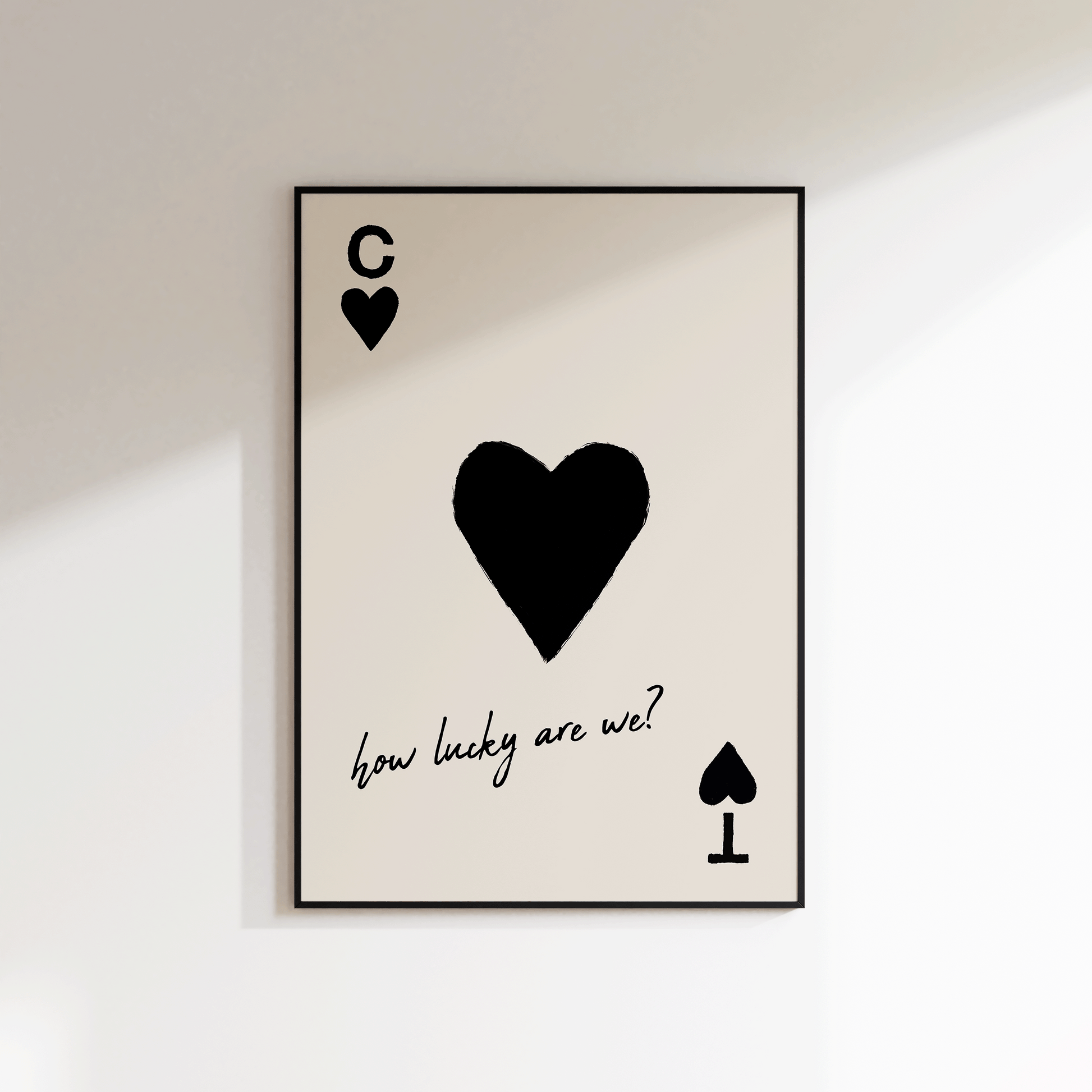 Personalised How Lucky Are We Print - Refined Spaces 