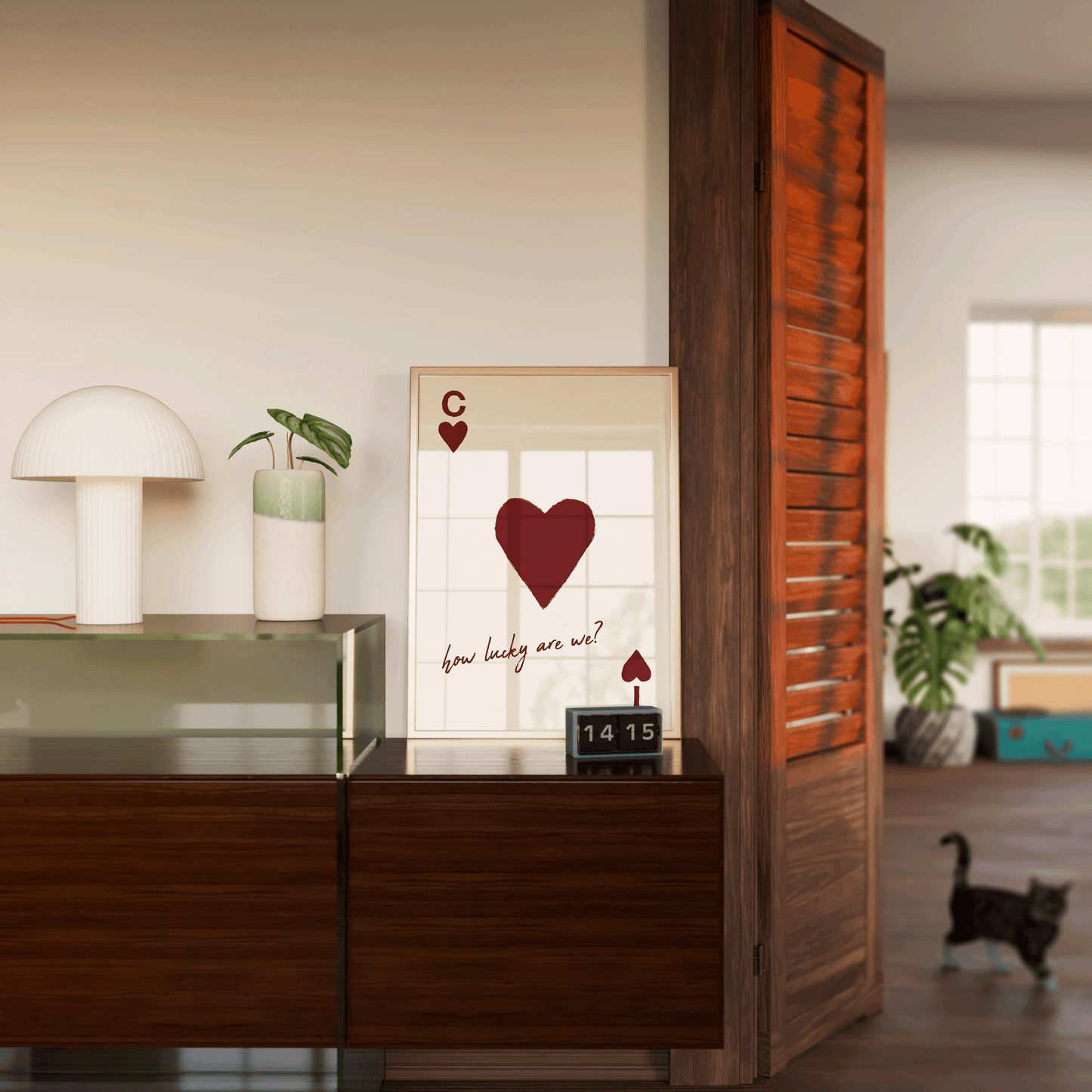 Personalised How Lucky Are We Print - Refined Spaces 