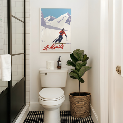 St Mortiz Ski Print - Refined Spaces 