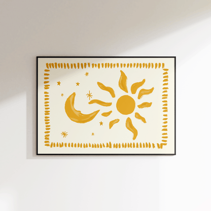 Celestial Sun and Moon Print - Refined Spaces