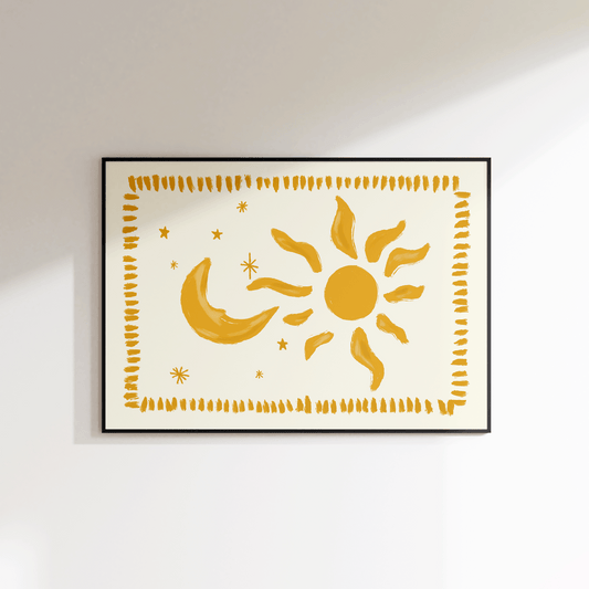 Celestial Sun and Moon Print - Refined Spaces 