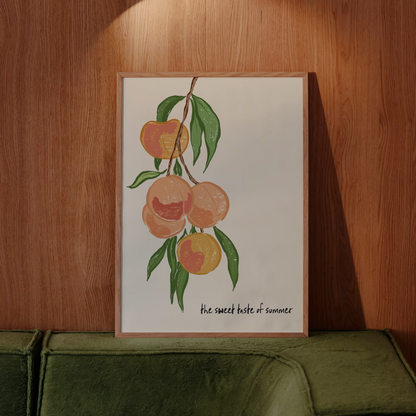 Peach Kitchen Wall Art – “The Sweet Taste of Summer” - Refined Spaces
