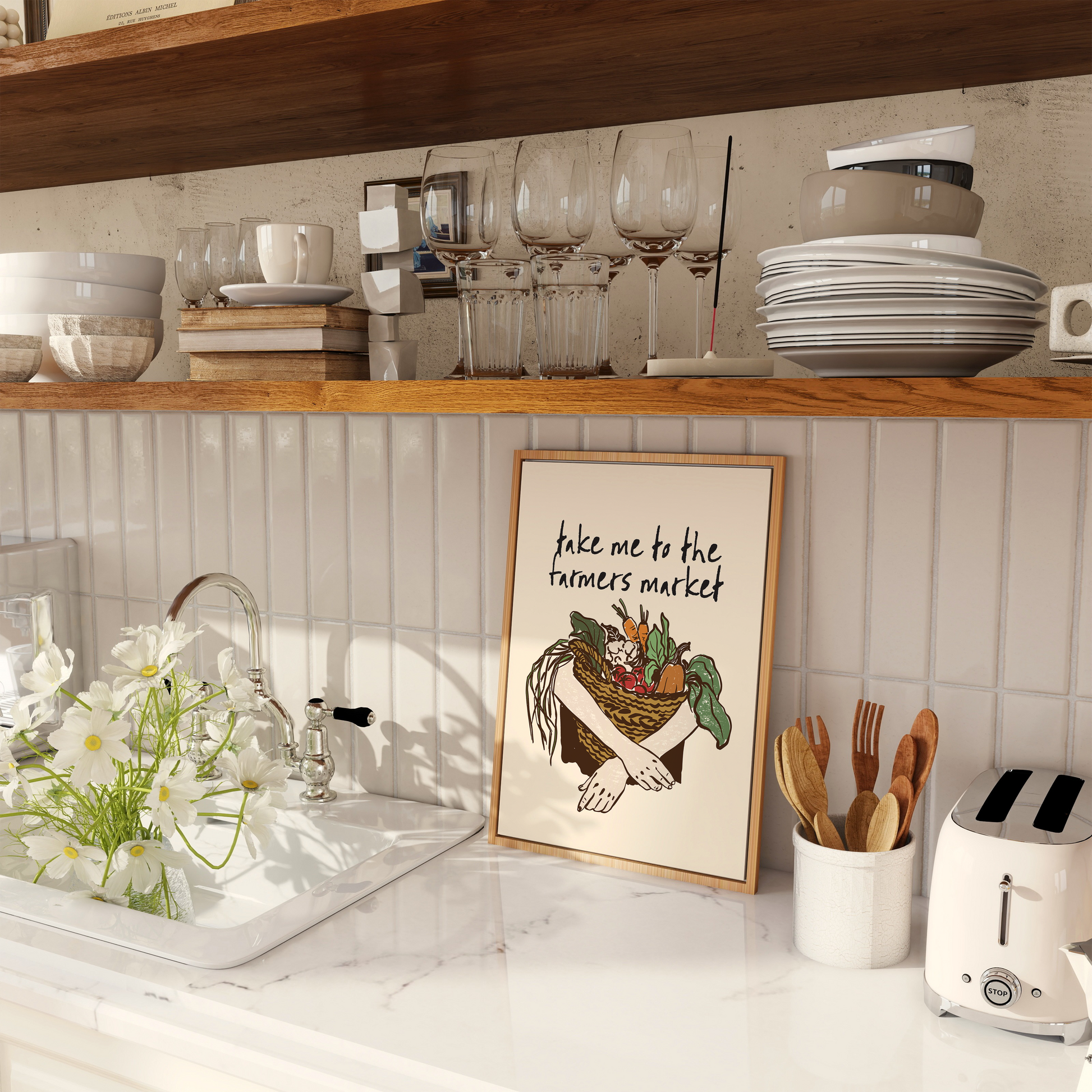 Farmers Market Wall Art – “Take Me to the Farmers Market” - Refined Spaces 