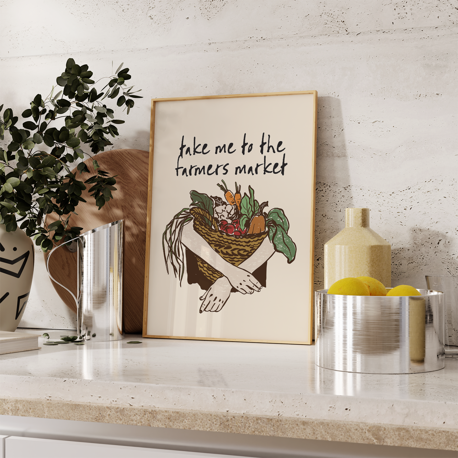 Farmers Market Wall Art – “Take Me to the Farmers Market” - Refined Spaces 