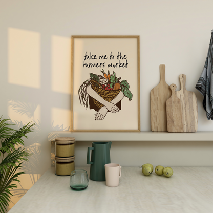Farmers Market Wall Art – “Take Me to the Farmers Market” - Refined Spaces