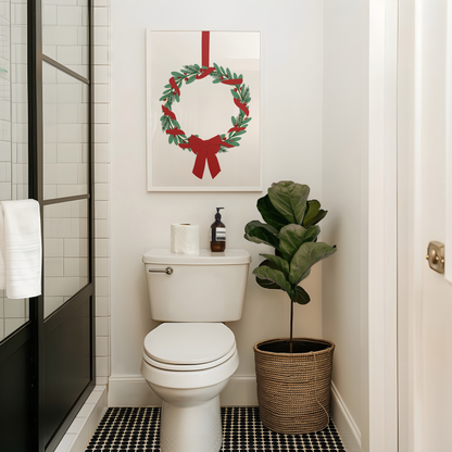 Christmas Wreath Print - Refined Spaces