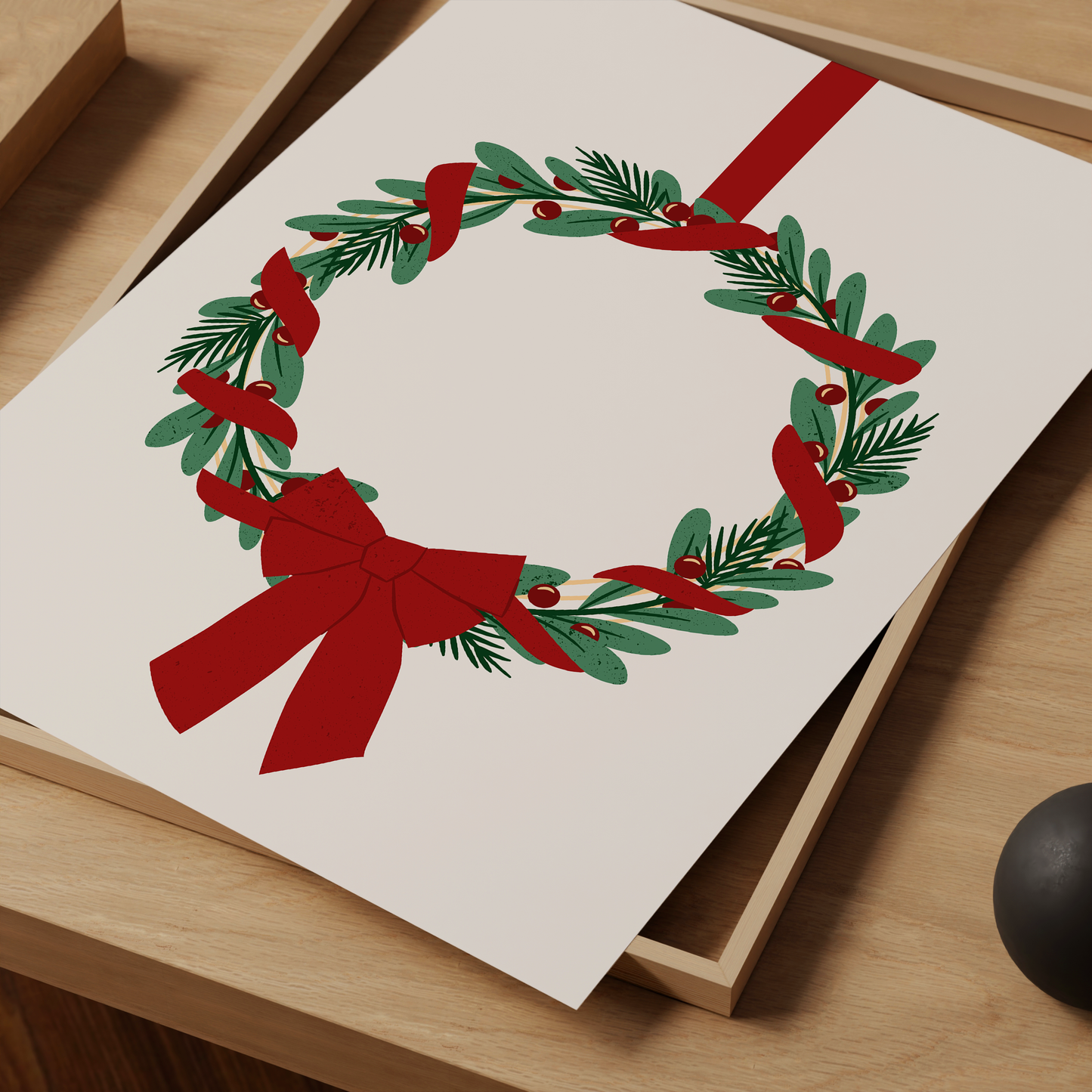 Christmas Wreath Print