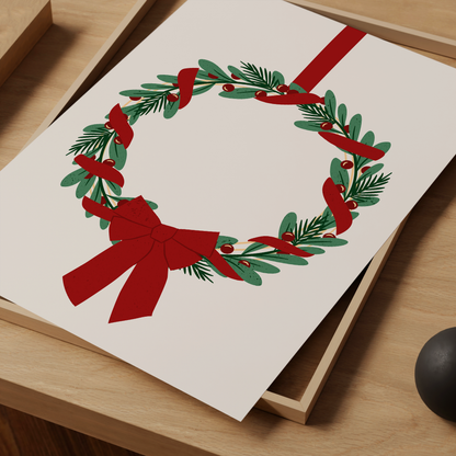 Christmas Wreath Print - Refined Spaces