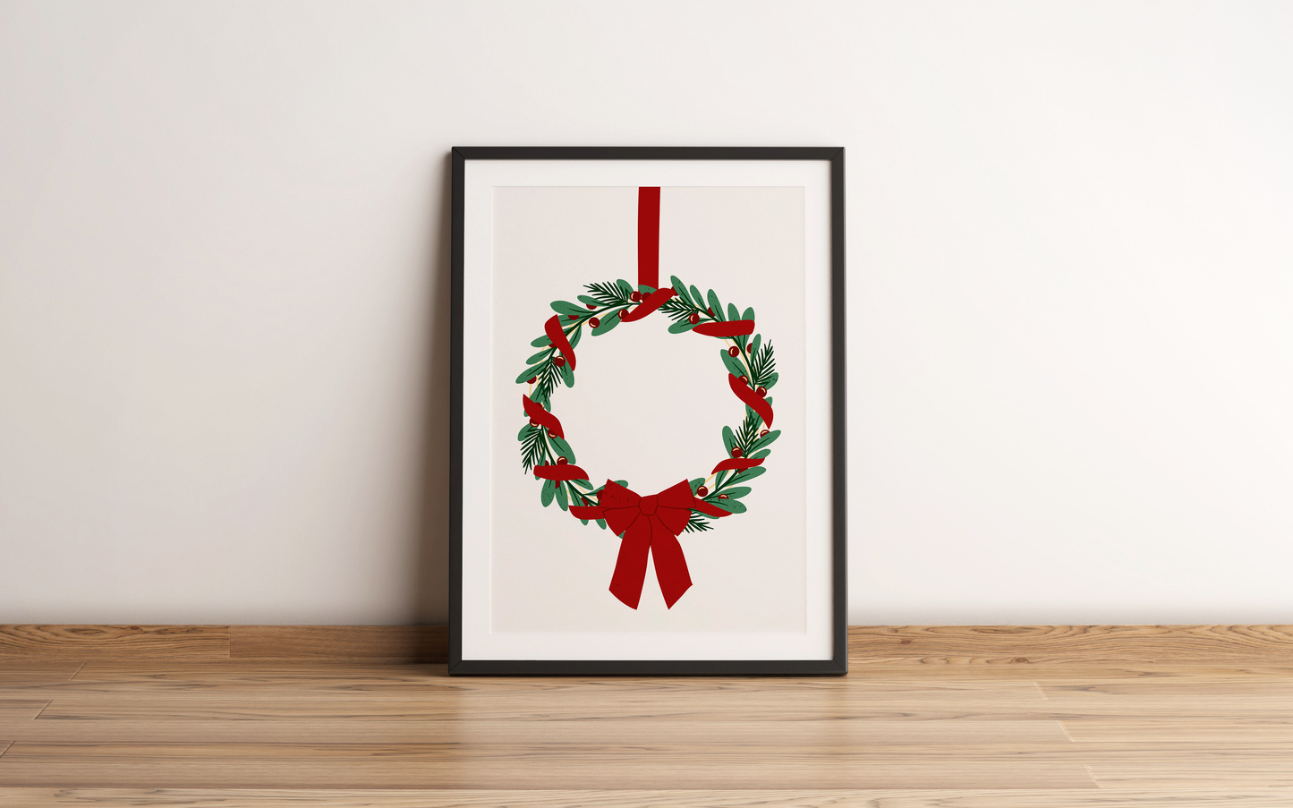 Christmas Wreath Print