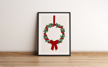 Christmas Wreath Print - Refined Spaces