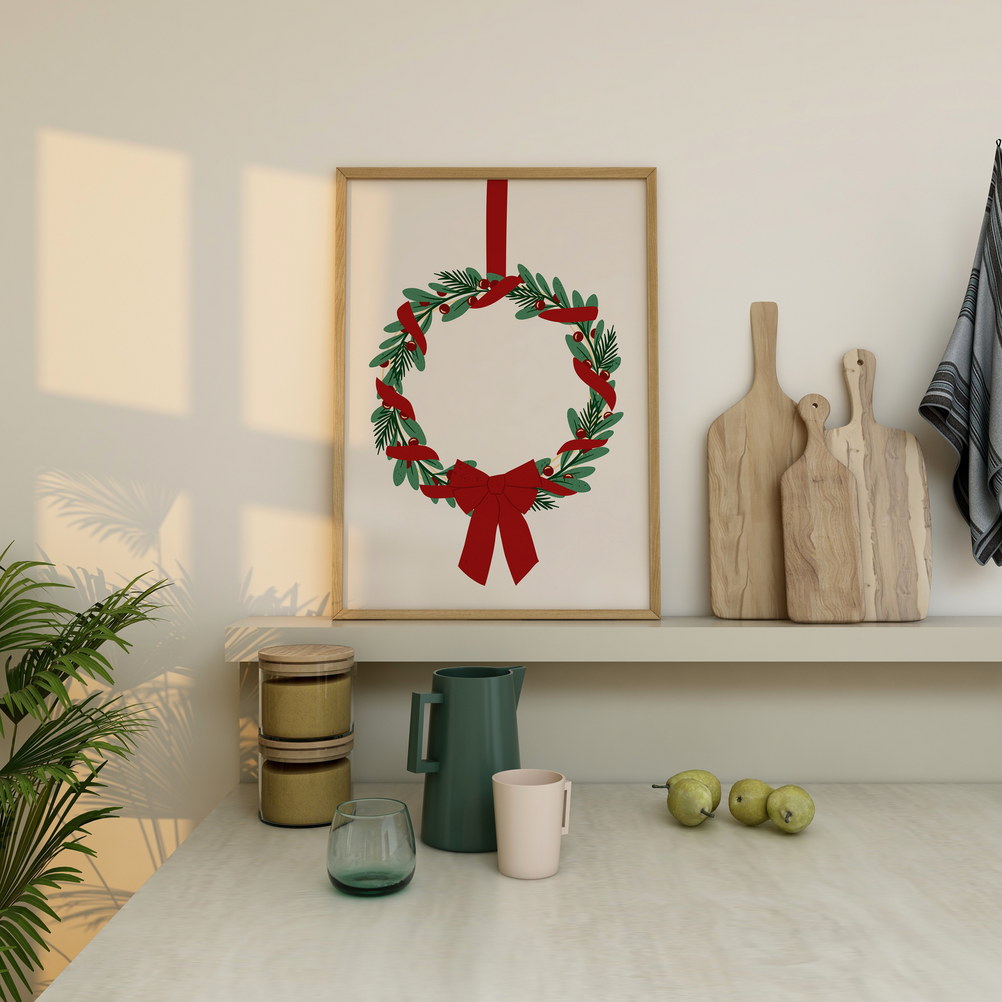 Christmas Wreath Print