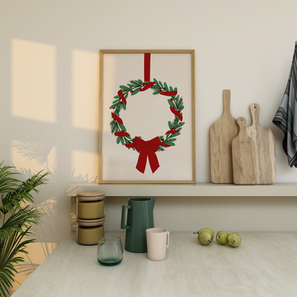 Christmas Wreath Print - Refined Spaces
